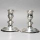 Vintage English Sterling Silver RC Maker Candle Stand in Pair