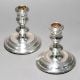 Vintage English Sterling Silver RC Maker Candle Stand in Pair