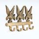Golden Brass Eagle Wall Hook – Decorative Key & Coat Holder