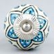 Turquoise Floral Drawer Knob