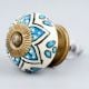 Turquoise Floral Drawer Knob