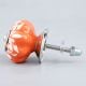 Orange Leaf Medium Ceramic Knob