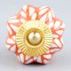 Orange Leaf Medium Ceramic Knob