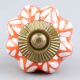 Orange Leaf Medium Ceramic Knob