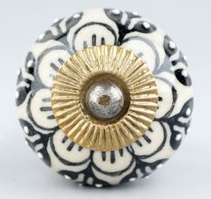 Zinnia Flower Cabinet Knob