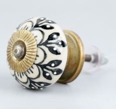 Zinnia Flower Cabinet Knob