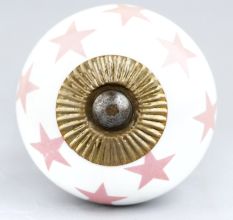 Pink Star Drawer Knob