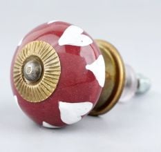 Cherry Floral Ceramic Knob