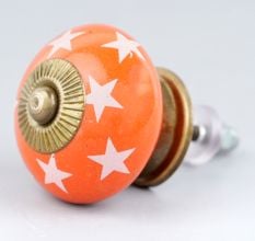 Orange Star Ceramic Drawer Knob Online