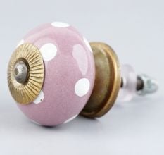 Purple Dotted Small Ceramic Knobs Online