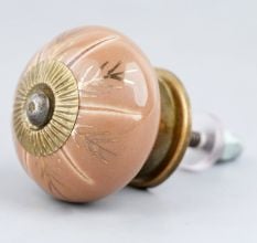 Golden Leaf Ceramic Floral Drawer Knob Online