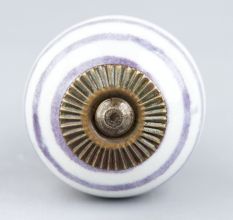 Dark Purple Striped Knob