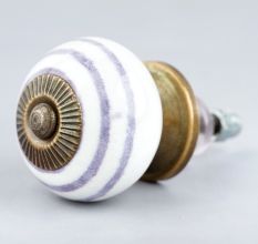 Dark Purple Striped Knob