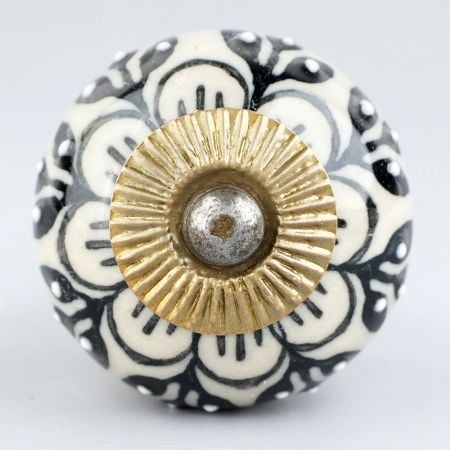 Zinnia Flower Cabinet Knob