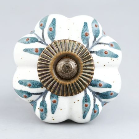 White Green Leaf Melon Knob