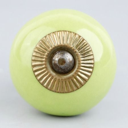 Lime Round Knob