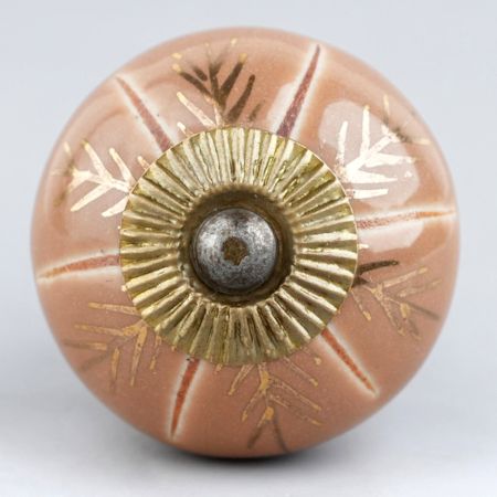 Golden Leaf Ceramic Floral Drawer Knob Online