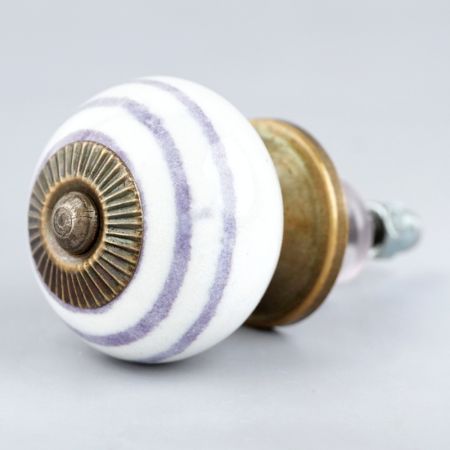 Dark Purple Striped Knob