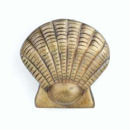Vintage Seashell Metal Door Knocker Antique Finish Nautical Door Accent