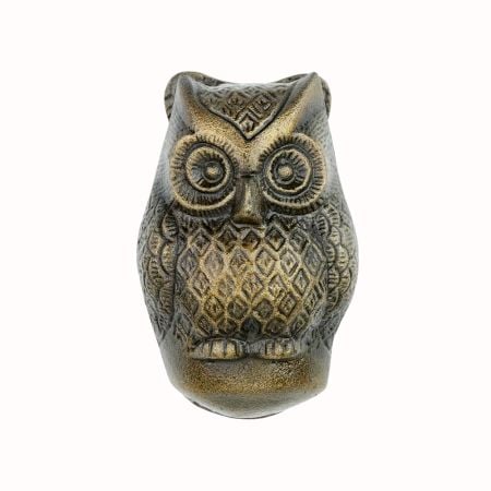 Antique Owl Metal Door Knocker Vintage Finish Decorative Entrance Accent
