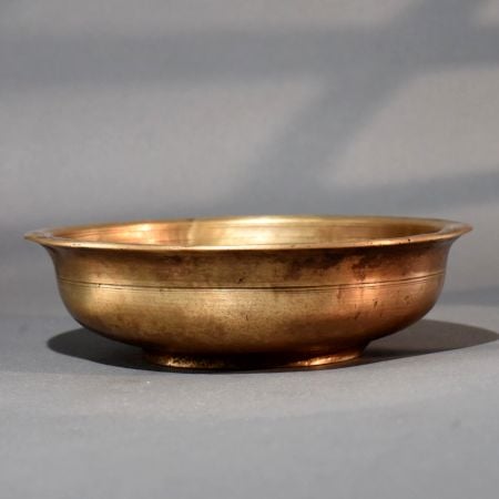 Vintage Sturdy Brass Pot Bowl in Himalayan Art