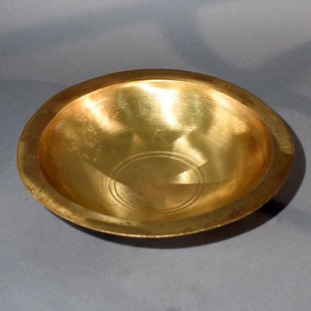 Vintage Himalayan Brass Bowl for Deity Bathing Ceremony