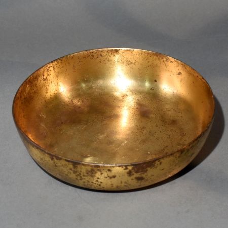 Vintage Brass Pot Bowl with Antique Patina