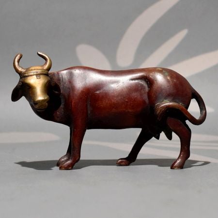 Buy Handmade Brass Standing Cow Sculpture