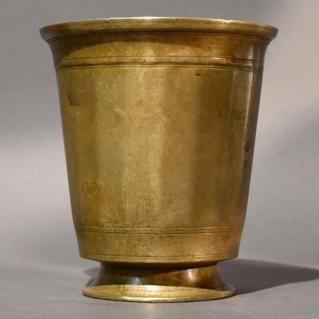 Antique Finish Brass Pooja Pedestal Cup