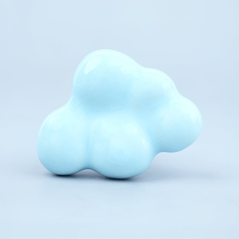 Turquoise Handmade Ceramic Cloud Shape Dresser Knob