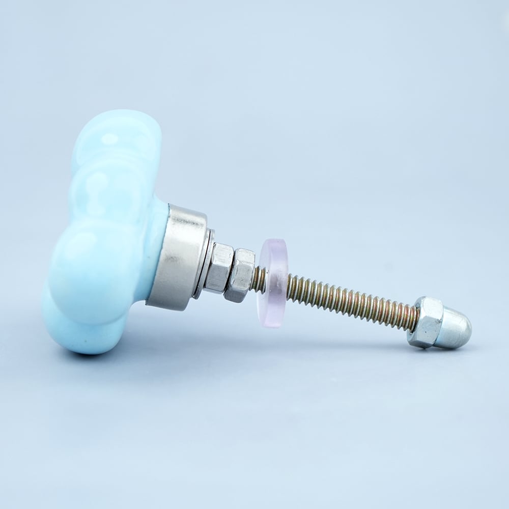 Turquoise Handmade Ceramic Cloud Shape Dresser Knob