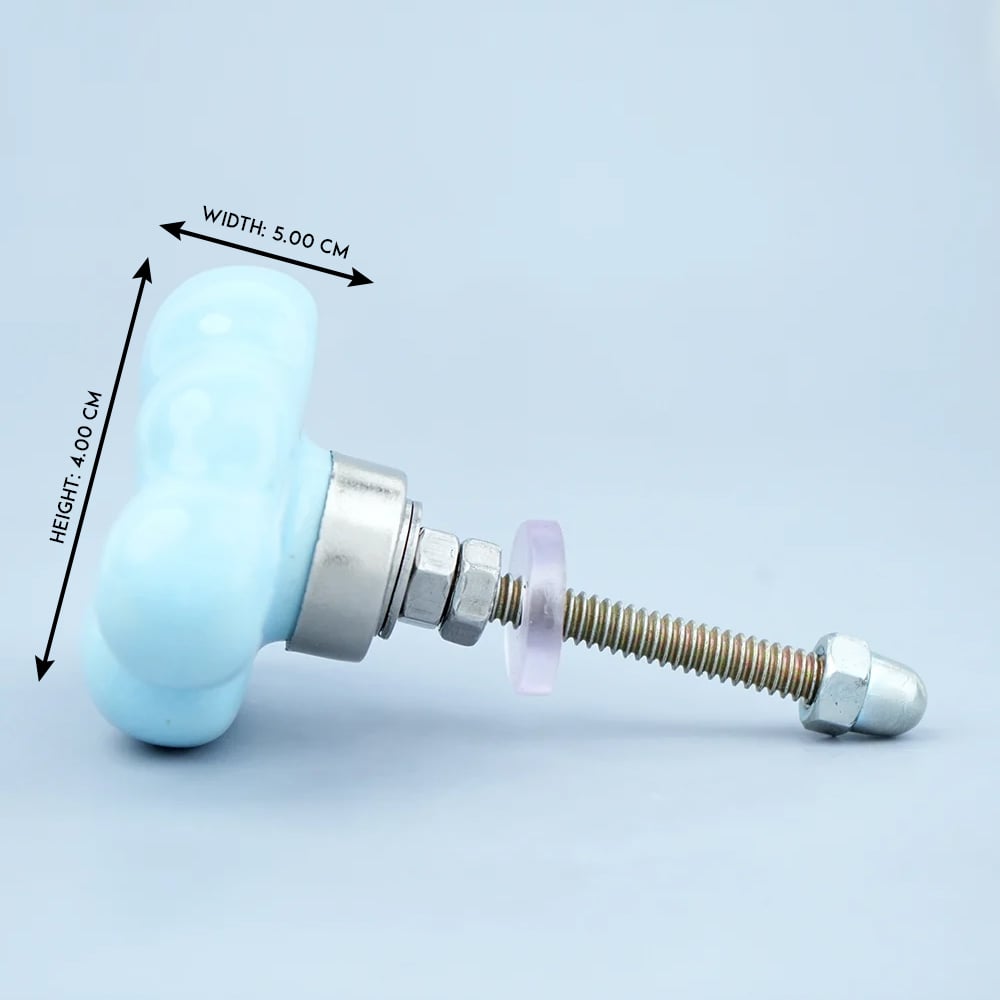 Multicolor Handmade Ceramic Cloud Shape Dresser Knobs-6 Pieces