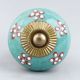 Turquoise Tiny Flower Cabinet Knob