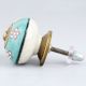 Turquoise Tiny Flower Cabinet Knob