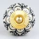 Zinnia Flower Cabinet Knob