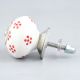 White Red Dotted Ceramic Knob