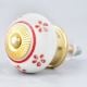 Red Tiny Floral Ceramic Knob