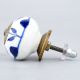 White Navy Blue Leaf Knob