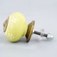 Lime Tiny Flower Ceramic Knob