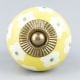 Yellow Floral Ceramic Knob