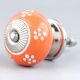 Orange Tiny Floral Knob