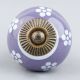 Dark Purple Floral Knob