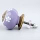 Dark Purple Floral Knob