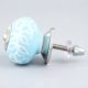 Turquoise Painted Leaf Knob