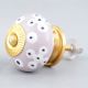 Light Purple Ceramic Floral Cabinet Knob