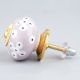 Light Purple Ceramic Floral Cabinet Knob
