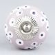 Light Purple Ceramic Floral Cabinet Knob