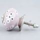 Light Purple Ceramic Floral Cabinet Knob