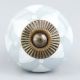 Grey Floral Ceramic Knob