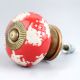 Red Etched Round Knob